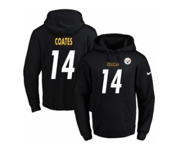 Nike Pittsburgh Steelers #14 Sammie Coates Black Name & Number Pullover NFL Hoodie