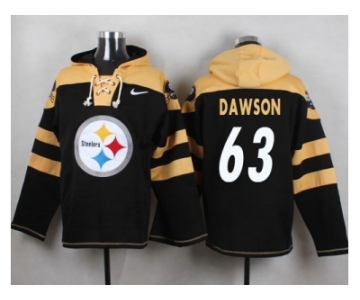 Nike Pittsburgh Steelers #63 Dermontti Dawson Black Player Pullover NFL Hoodie