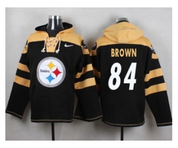 Nike Pittsburgh Steelers #84 Antonio Brown Black Player Pullover NFL Hoodie
