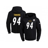 Nike Pittsburgh Steelers #94 Lawrence Timmons Black Name & Number Pullover NFL Hoodie