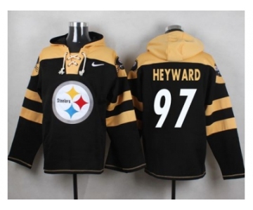 Nike Pittsburgh Steelers #97 Cameron Heyward Black Player Pullover NFL Hoodie