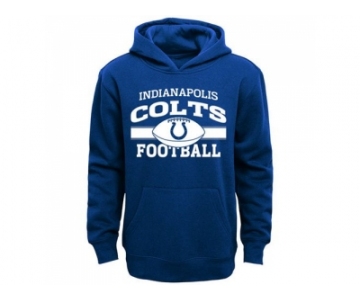 Indianapolis Colts Royal Blue Long Pass Pullover Hoodie