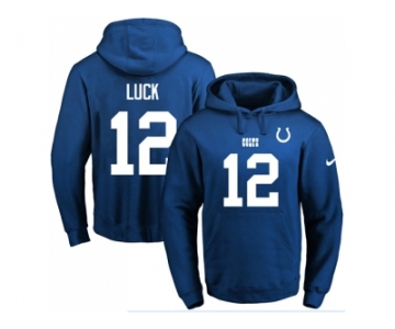 Nike Indianapolis Colts #12 Andrew Luck Royal Blue Name & Number Pullover NFL Hoodie