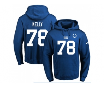 Nike Indianapolis Colts #78 Ryan Kelly Royal Blue Name & Number Pullover NFL Hoodie