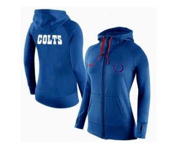Women Nike Indianapolis Colts Full-Zip Performance Hoodie Blue