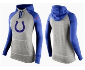 Women Nike Indianapolis Colts Performance Hoodie Grey & Blue_2