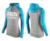 Women Nike Indianapolis Colts Performance Hoodie Grey & Light Blue