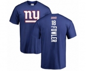 Football New York Giants #18 Bennie Fowler Royal Blue Backer T-Shirt