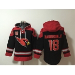 Men's Arizona Cardinals #18 Marvin Harrison Jr. Black Ageless Must-Have Lace-Up Pullover Hoodie