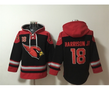 Men's Arizona Cardinals #18 Marvin Harrison Jr. Black Ageless Must-Have Lace-Up Pullover Hoodie