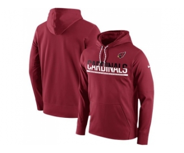 Men's Arizona Cardinals Nike Cardinal Sideline Circuit Pullover Performance Hoodie