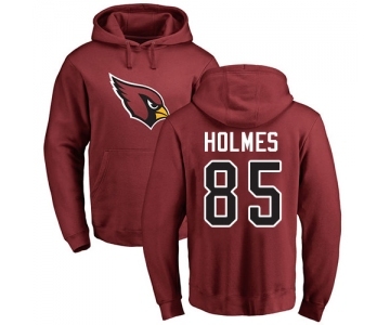 NFL Nike Arizona Cardinals #85 Gabe Holmes Maroon Name & Number Logo Pullover Hoodie