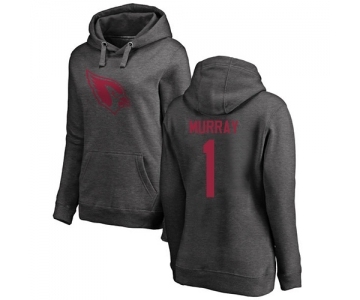 Football Women's Arizona Cardinals #1 Kyler Murray Ash One Color Pullover Hoodie