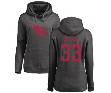 NFL Women's Nike Arizona Cardinals #33 Tre Boston Ash One Color Pullover Hoodie