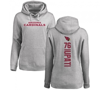NFL Women's Nike Arizona Cardinals #76 Mike Iupati Ash Backer Pullover Hoodie