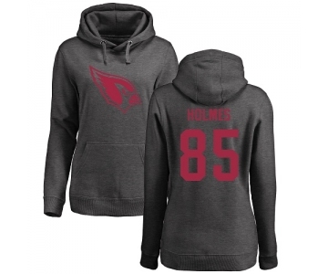 NFL Women's Nike Arizona Cardinals #85 Gabe Holmes Ash One Color Pullover Hoodie