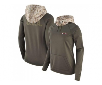 Women Arizona Cardinals Nike Olive Salute to Service Performance Pullover Hoodie