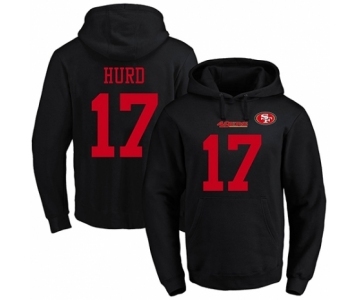 Football Men's San Francisco 49ers #17 Jalen Hurd Black Name & Number Pullover Hoodie
