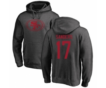 Football San Francisco 49ers #17 Emmanuel Sanders Ash One Color Pullover Hoodie