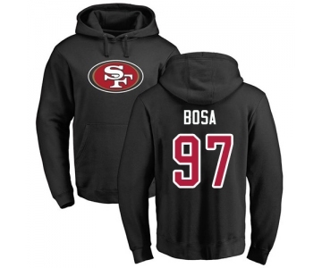 Football San Francisco 49ers #97 Nick Bosa Black Name & Number Logo Pullover Hoodie