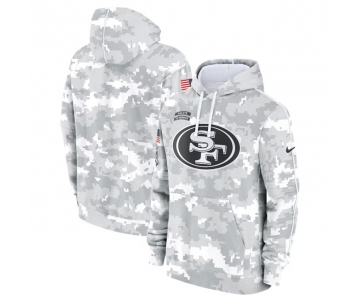 Men's San Francisco 49ers 2024 Arctic Camo Salute To Service Club Fleece Pullover Hoodie