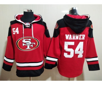 Men's San Francisco 49ers #54 Fred Warner Red Team Color New NFL Hoodie