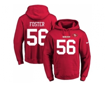Nike San Francisco 49ers #56 Reuben Foster Red Name & Number Pullover NFL Hoodie