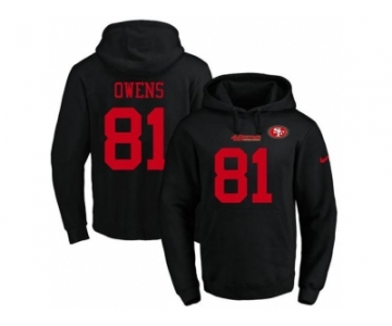 Nike San Francisco 49ers #81 Terrell Owens Black Name & Number Pullover NFL Hoodie
