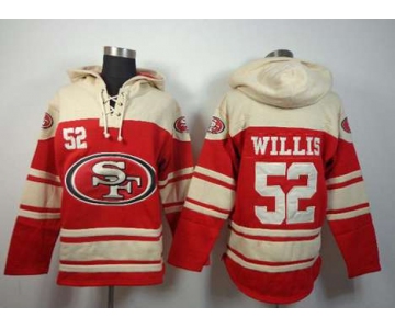 nike nfl jerseys san francisco 49ers #52 willis red-cream[pullover hooded sweatshirt]