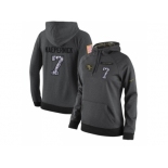 NFL Women's Nike San Francisco 49ers #7 Colin Kaepernick Stitched Black Anthracite Salute to Service Player Performance Hoodie