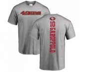 Football San Francisco 49ers #10 Jimmy Garoppolo Ash Backer T-Shirt