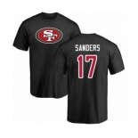 Football San Francisco 49ers #17 Emmanuel Sanders Black Name & Number Logo T-Shirt