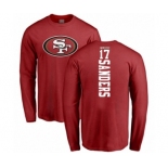 Football San Francisco 49ers #17 Emmanuel Sanders Red Backer Long Sleeve T-Shirt
