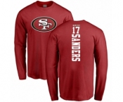 Football San Francisco 49ers #17 Emmanuel Sanders Red Backer Long Sleeve T-Shirt