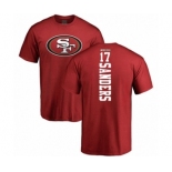 Football San Francisco 49ers #17 Emmanuel Sanders Red Backer T-Shirt