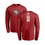 Football San Francisco 49ers #17 Jalen Hurd Red Backer Long Sleeve T-Shirt
