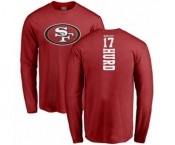 Football San Francisco 49ers #17 Jalen Hurd Red Backer Long Sleeve T-Shirt