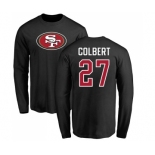 Football San Francisco 49ers #27 Adrian Colbert Black Name & Number Logo Long Sleeve T-Shirt