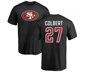 Football San Francisco 49ers #27 Adrian Colbert Black Name & Number Logo T-Shirt