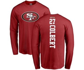Football San Francisco 49ers #27 Adrian Colbert Red Backer Long Sleeve T-Shirt