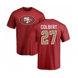 Football San Francisco 49ers #27 Adrian Colbert Red Name & Number Logo T-Shirt