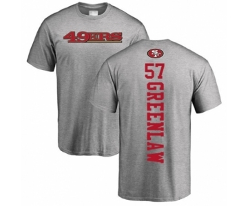 Football San Francisco 49ers #57 Dre Greenlaw Ash Backer T-Shirt