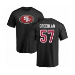Football San Francisco 49ers #57 Dre Greenlaw Black Name & Number Logo T-Shirt