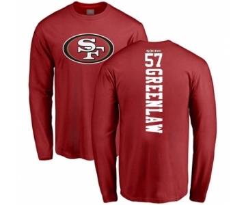 Football San Francisco 49ers #57 Dre Greenlaw Red Backer Long Sleeve T-Shirt