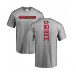 Football San Francisco 49ers #80 Jerry Rice Ash Backer T-Shirt