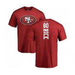 Football San Francisco 49ers #80 Jerry Rice Red Backer T-Shirt