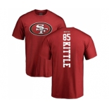 Football San Francisco 49ers #85 George Kittle Red Backer T-Shirt