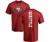 Football San Francisco 49ers #85 George Kittle Red Backer T-Shirt