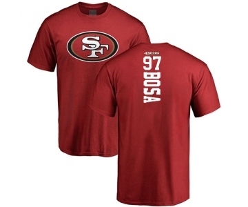 Football San Francisco 49ers #97 Nick Bosa Red Backer T-Shirt