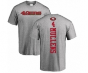 NFL Nike San Francisco 49ers #4 Nick Mullens Ash Backer T-Shirt